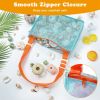 3Pcs Beach Mesh Bags Seashell Sand Toys Collecting Tote Bags with Adjustable Straps for Boys Girls