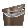 13 gal Brim Plastic Step Soft Close Lid Kitchen Trash Can, Black