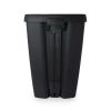 13 gal Brim Plastic Step Soft Close Lid Kitchen Trash Can, Black