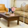 USB Rechargeable Portable Folding Desk Table Fan Quiet Telescopic Standing Floor Fan