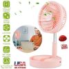 USB Rechargeable Portable Folding Desk Table Fan Quiet Telescopic Standing Floor Fan