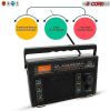 5 Core Portable Radio AM/FM Classic Vintage Battery Operated Radio Retro Transistor Best Reception Antenna Sound 3 Band Indoor and Outdoor Radio T-291