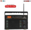 5 Core Portable Radio AM/FM Classic Vintage Battery Operated Radio Retro Transistor Best Reception Antenna Sound 3 Band Indoor and Outdoor Radio T-291