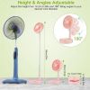 USB Rechargeable Portable Folding Desk Table Fan Quiet Telescopic Standing Floor Fan