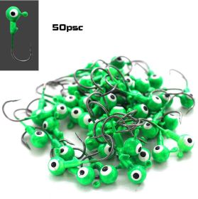 Five Color Fish Hook In Bulk (Option: Green-1.8g-50PCS)