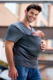 Leisure mother kangaroo multifunction vest (Option: Gray-5XL-Men)