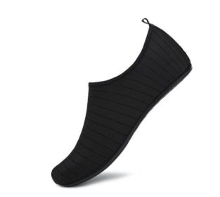 Unisex Quick-Dry Aqua Yoga Socks Slip on Sneakers (Color: Black, size: 7.5)