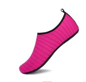 Unisex Quick-Dry Aqua Yoga Socks Slip on Sneakers (Color: Rose, size: 8.5)