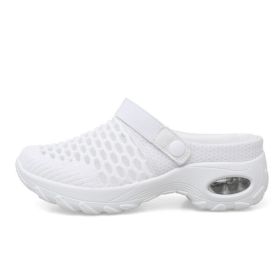 Slip On Breathe Mesh Walking Shoes Sandals (Color: White, size: 9)