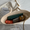 Large Capacity Beach Bag Straw Woven Bag Cotton Thread Woven Shoulder Bag Vegetable Basket
