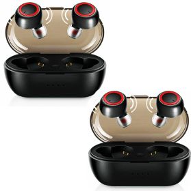5 Core Premium Ear Buds High Performance TWS Wireless Bluetooth Earbuds Black iPhone/Android Support - EP01 (Color: 2 Pieces)