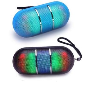 Dance With Me Portable Bluetooth Speaker With DISCO LED Lights (Color: Red)
