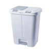 Dual Plastic Trash and Recycle Bin with Slow Close Lid, Black, 11 gal