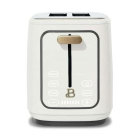 2-Slice Toaster with Touch-Activated Display, White Icing by Drew Barrymore (Color: Black Sesame)
