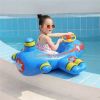 Baby Swimming Circle Airplane Float Pool Swimming Ring Inflatable Circle Child Seat With Steering Wheel Horn Summer Beach Toys