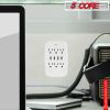 5 Core 6 Outlet Wall Plug Extender with 4 USB Ports (4.8A Total), Multi Plug Adapter Wall Surge Protector 15A Electrical Expander with USB Ports - WMS