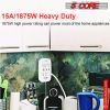 5 Core 6 Outlet Wall Plug Extender with 4 USB Ports (4.8A Total), Multi Plug Adapter Wall Surge Protector 15A Electrical Expander with USB Ports - WMS