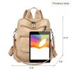 Leather Backpack Purse for Women Vintage Fashion Travel Backpack Shoulder Bag