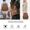 Leather Backpack Purse for Women Vintage Fashion Travel Backpack Shoulder Bag