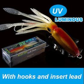 UVluminous Bionic Squid Fishing Lure Deep Sea Boat Fishing Bait (Option: Color A-150g)